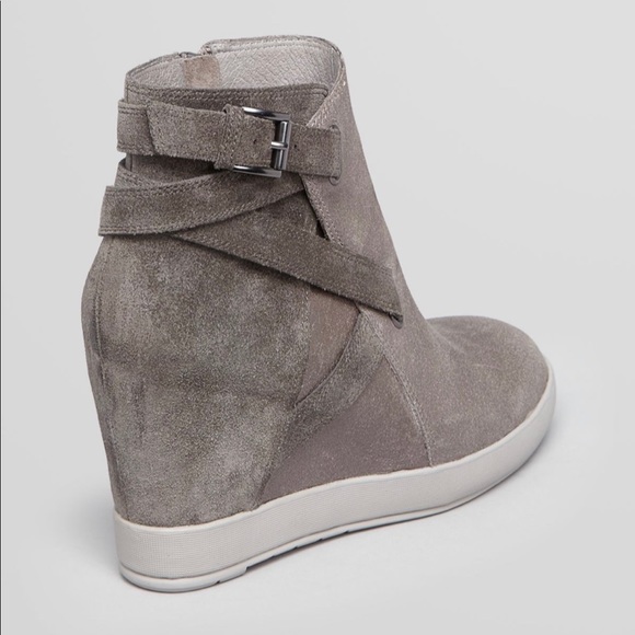 Eileen Fisher Zest metallic platform wedge booties - Picture 2 of 8